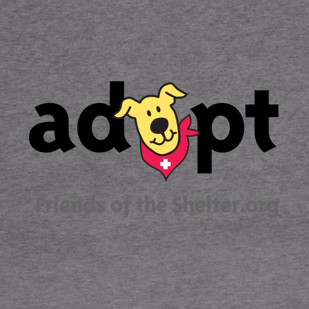 “adopt” (black text) by Friends of the Shelter